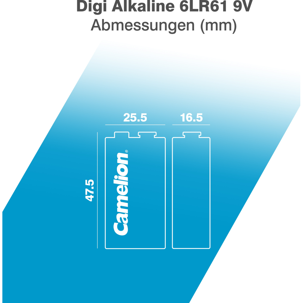 Батарейка Camelion Крона 6LR61 9V Digi Alkaline * 1 (6LR61-BP1DG) - изображение 4