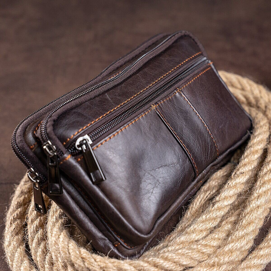 Сумка Vintage На пояс Коричнева (14727) - зображення 5