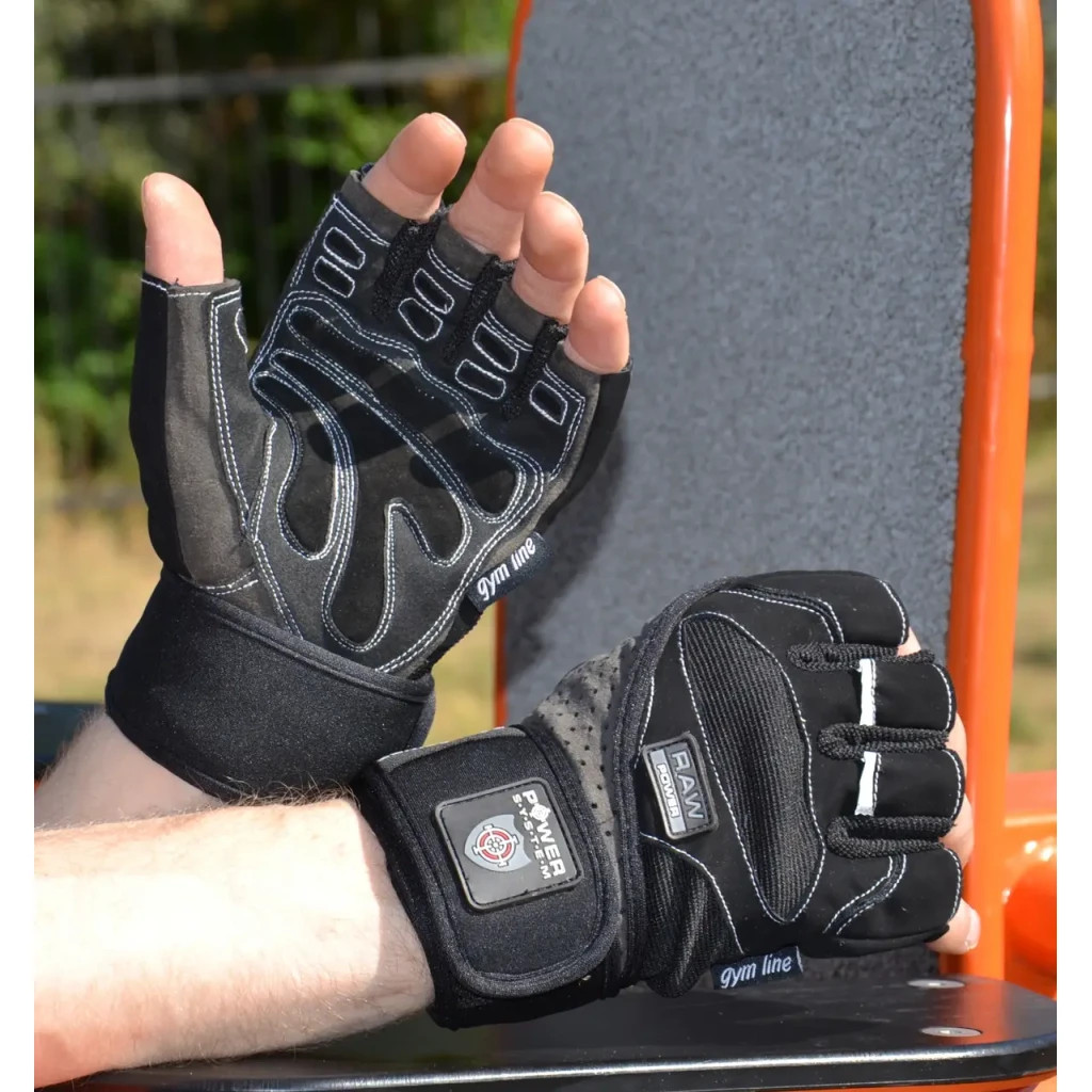 Рукавички для фітнесу Power System PS-2850 Raw Power Black/Grey M (PS-2850_M_Black-Grey) - зображення 4