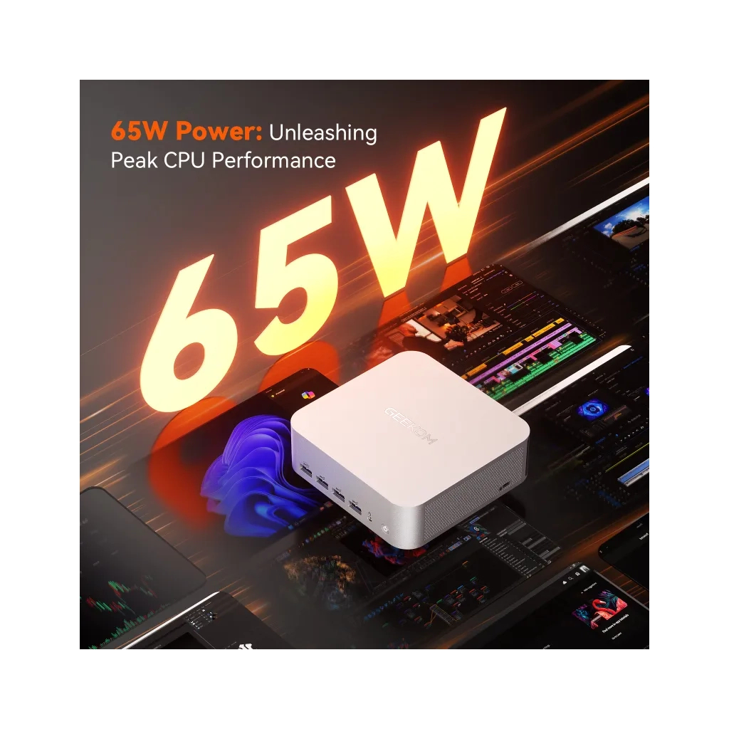 Комп'ютер GEEKOM Mini PC A8 / Ryzen7 8745HS, 32, 1TB, Radeon 780M, W11Pro (GMA8R78745HS-321T-EU) - зображення 9