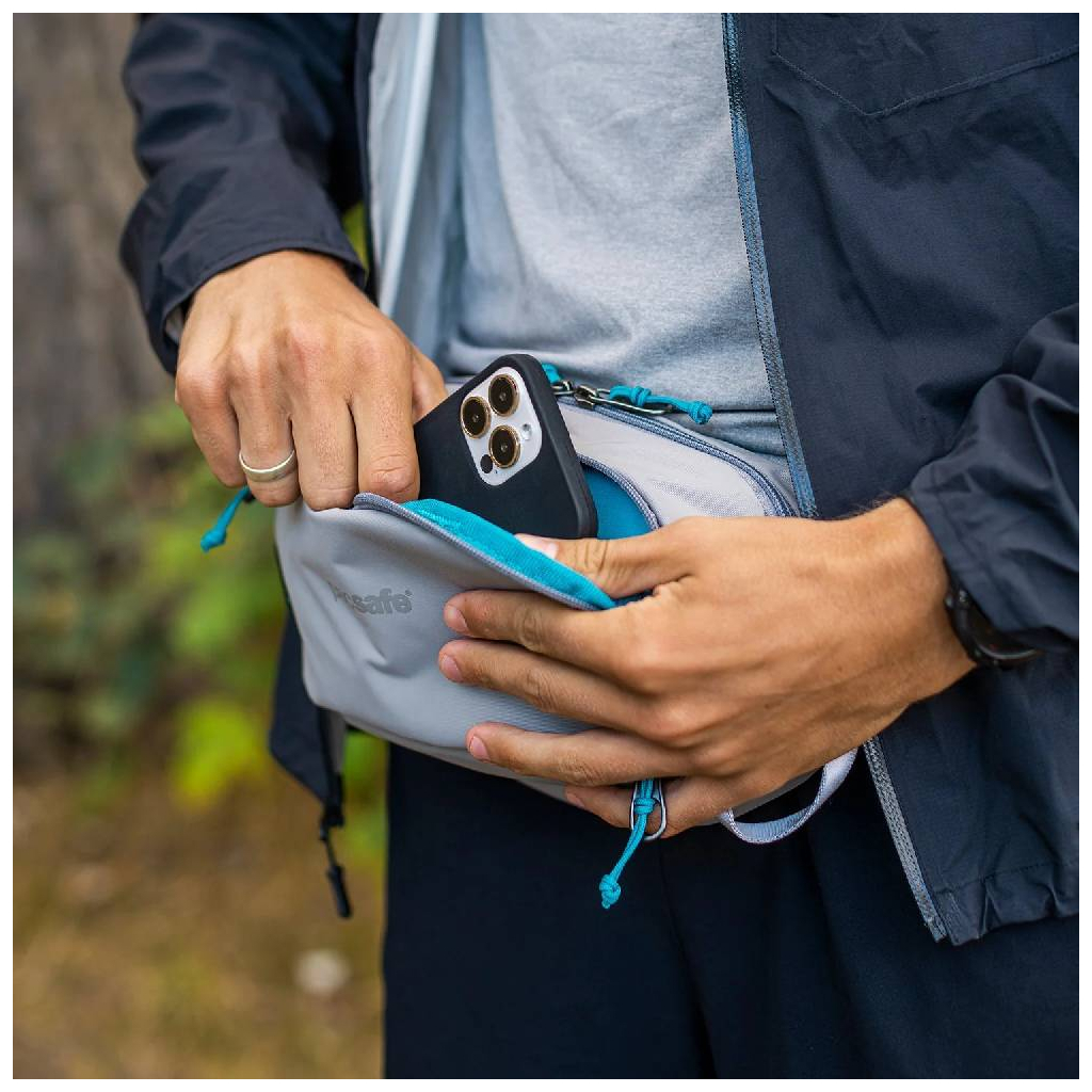 Сумка-бананка Pacsafe Eco Anti-Theft Waist Pack сірий/чорний (41104145) - зображення 8