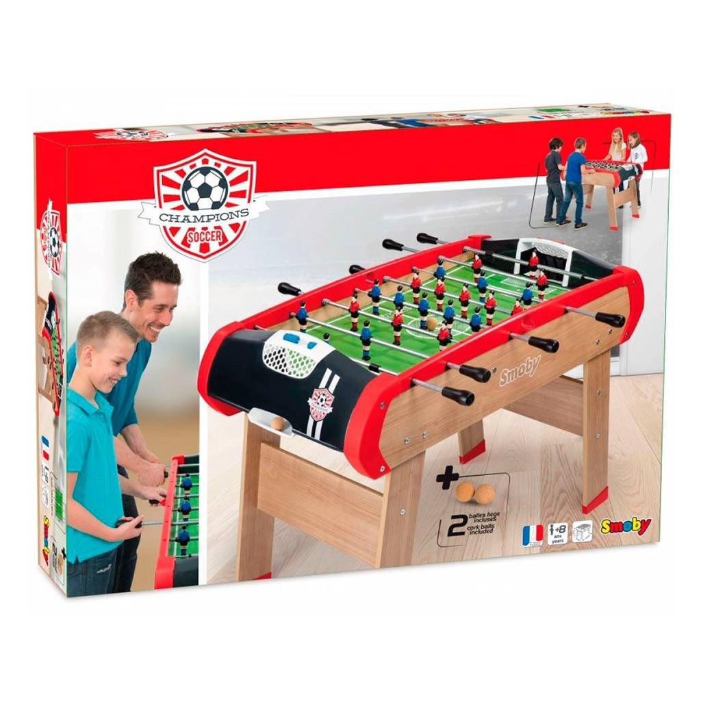 Настільний футбол Smoby Дерев'яний напівпрофесійний футбольний стіл Чемпіон (620400) - зображення 2