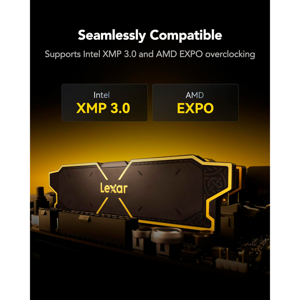 Модуль пам'яті для комп'ютера DDR5 32GB (2x16GB) 6000 MHz Thor Black Lexar (LD5U16G60C38LG-RGD) - зображення 10