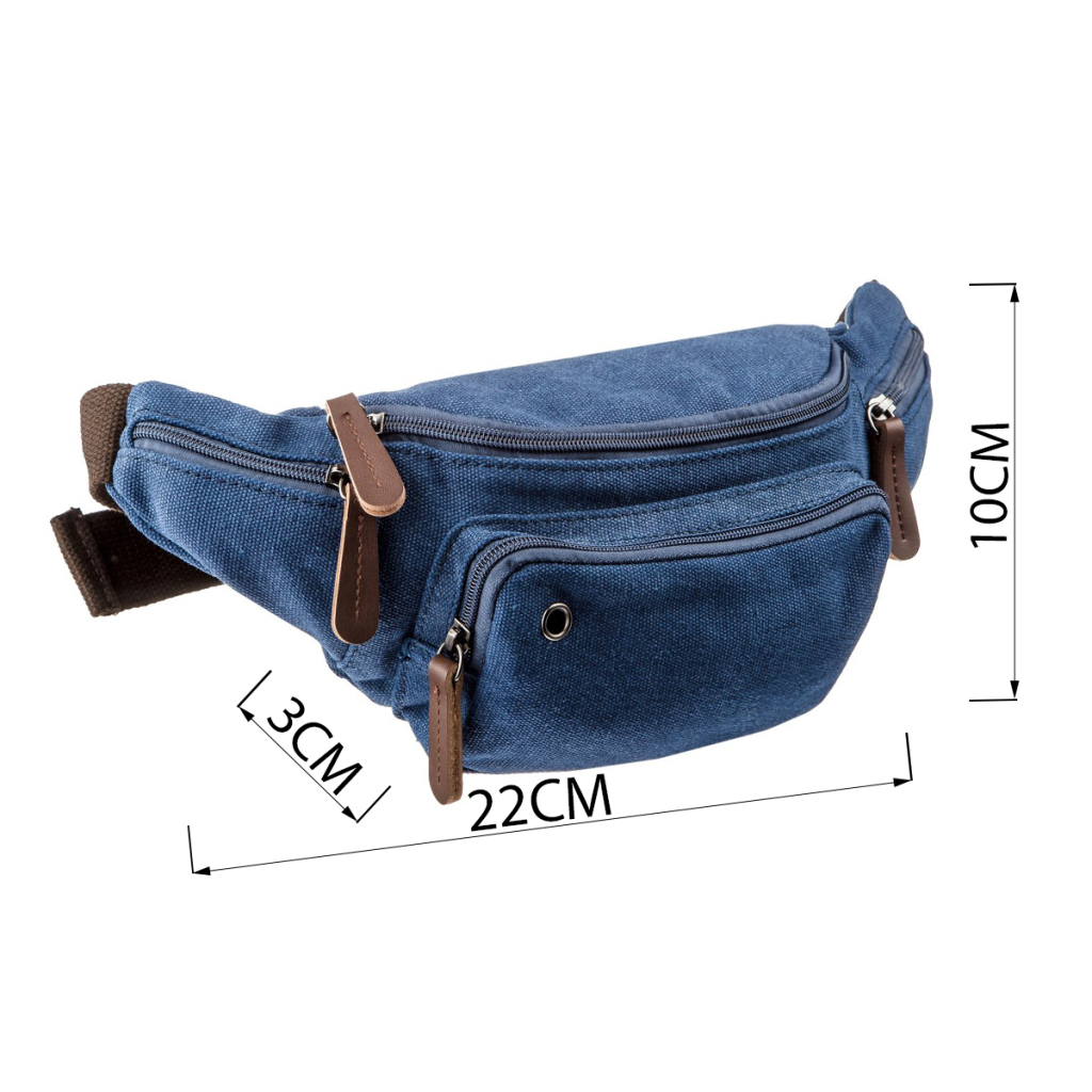 Сумка Vintage Поясна текстильна Синя (20173) - зображення 4