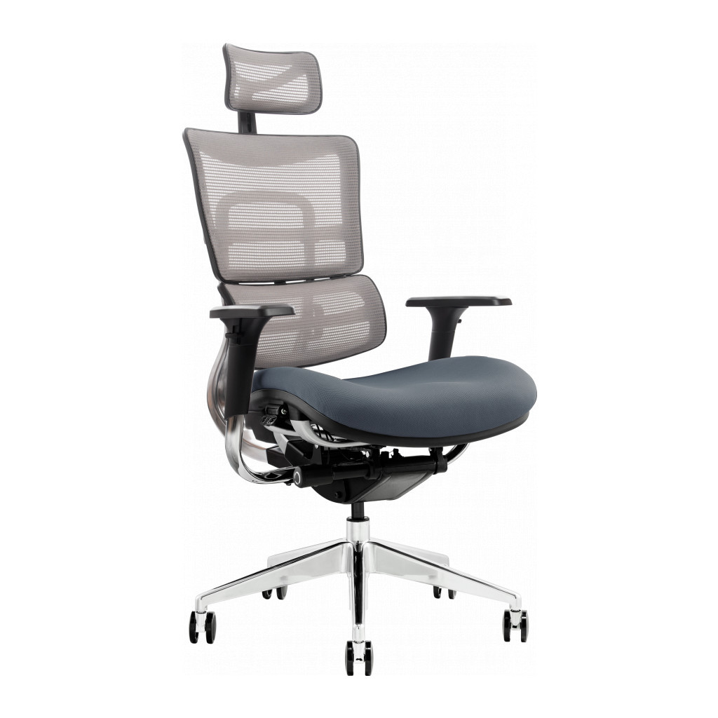 Офісне крісло GT Racer X-802 Bright Gray (X-802 Bright Gray (W-20 B-40)) - зображення 1