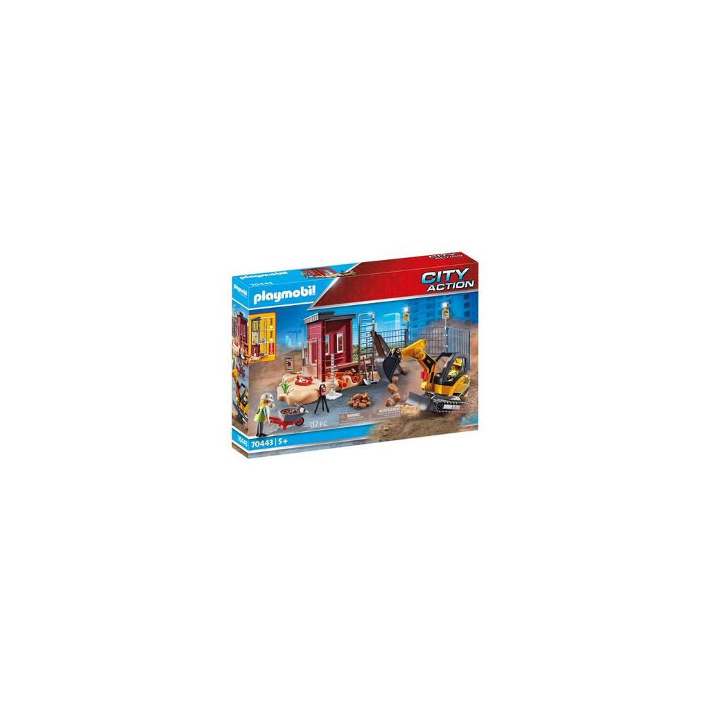 Конструктор Playmobil City action Міні-екскаватор із будівельною секцією (70443) - зображення 1