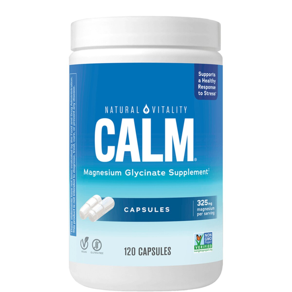 Мінерали Natural Vitality Гліцинат Магнію, 325 мг, CALM, Magnesium Glycinate, 120 капсул (PTG-04399) - изображение 1