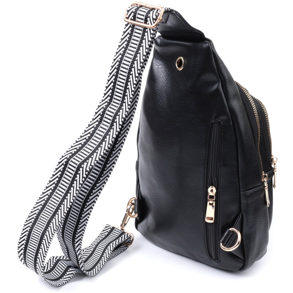 Сумка Vintage Жіноча з однією лямкою через плече з екошкіри Чорна (22759) - зображення 2