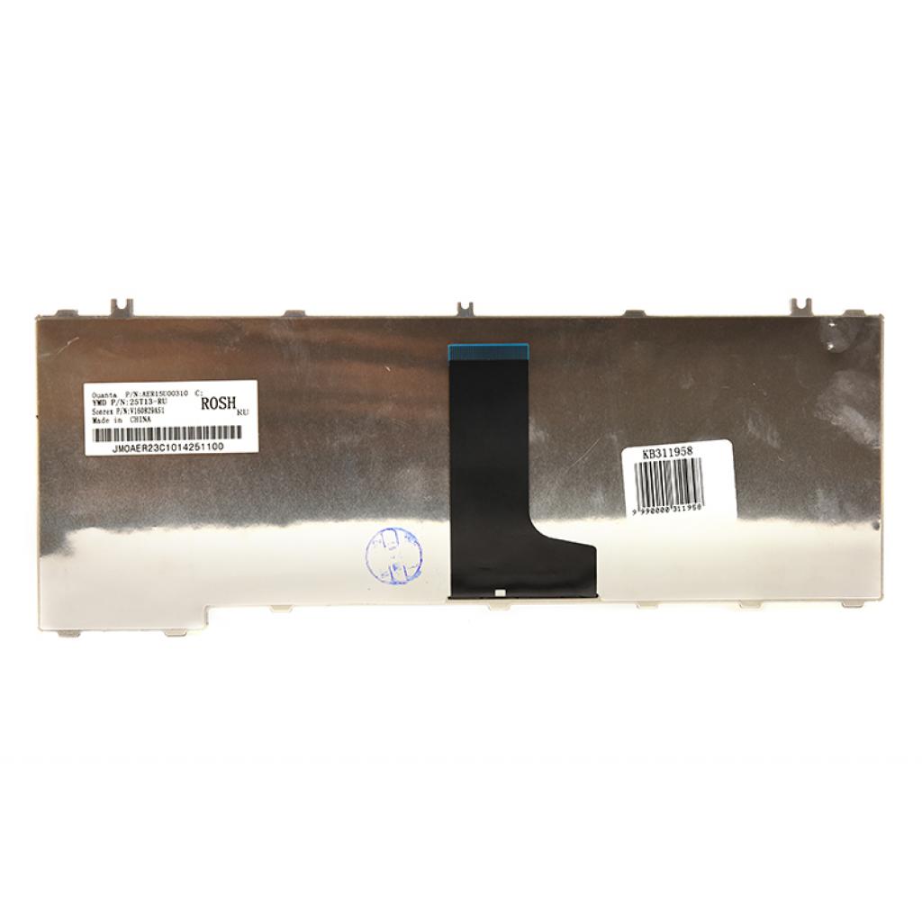Клавіатура ноутбука PowerPlant TOSHIBA Satellite L600 чорна, чорна рамка (KB311958) - зображення 2