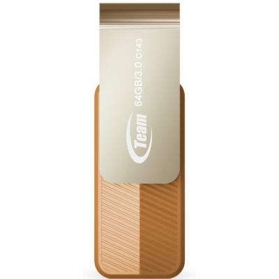 USB флеш накопичувач Team 128GB C143 Brown USB 3.0 (TC1433128GN01) - зображення 1