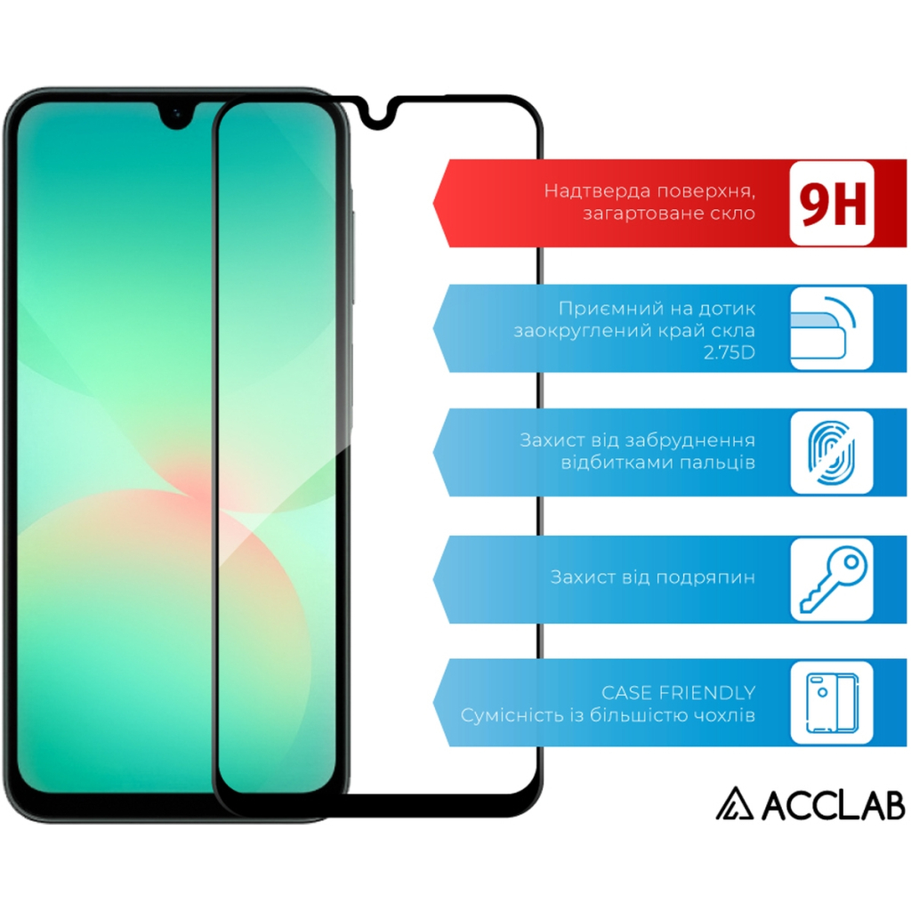 Скло захисне ACCLAB Full Glue Samsung A26 Black (1283126608025) - зображення 3
