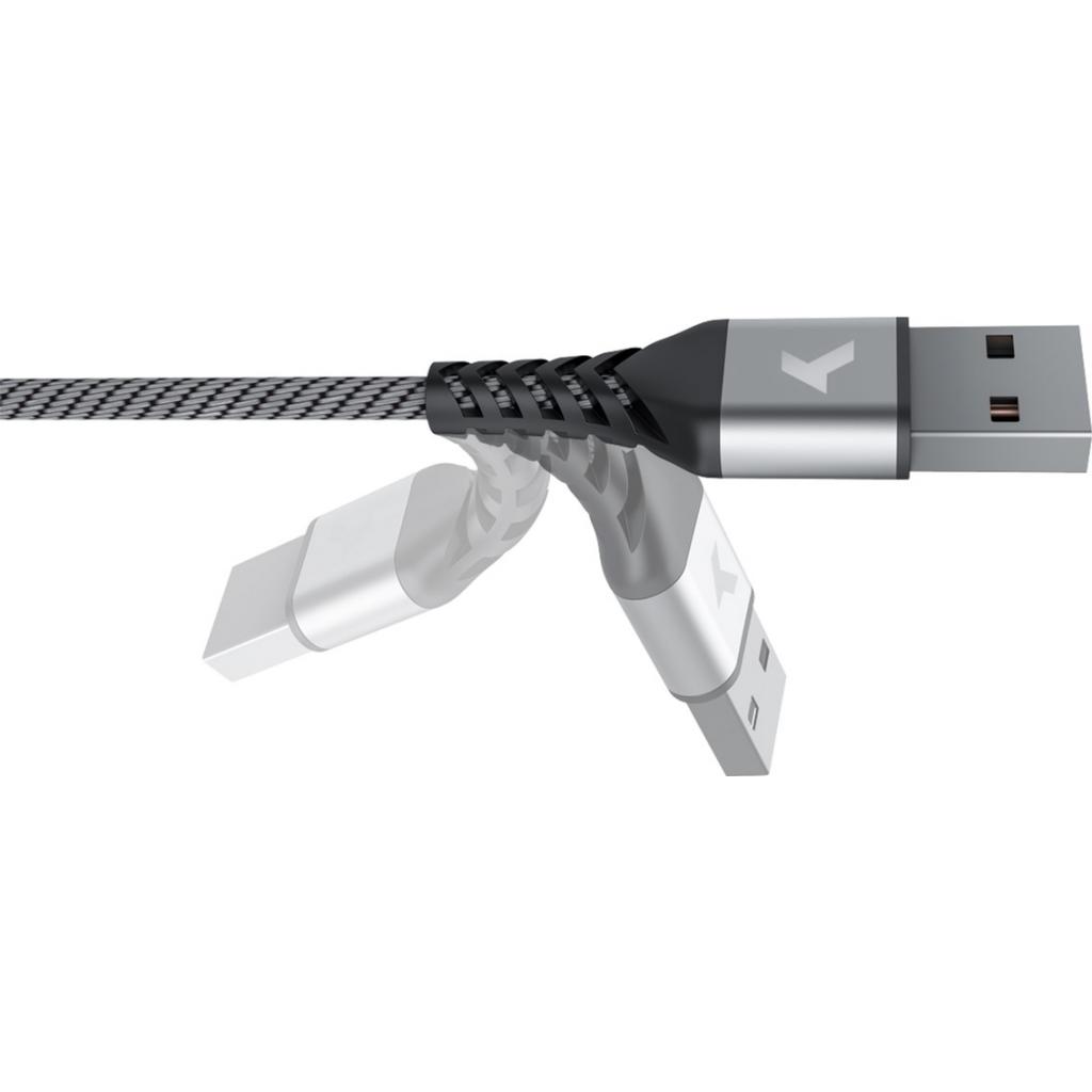 Дата кабель USB 2.0 AM to Micro 5P 1.0m Flex Gray Pixus (4897058531145) - зображення 3