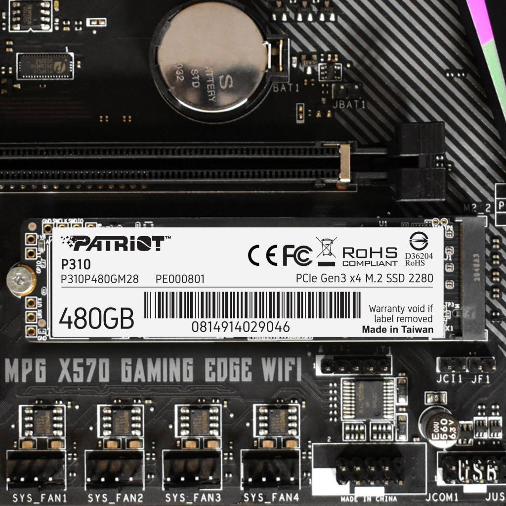 Накопичувач SSD M.2 2280 480GB Patriot (P310P480GM28) - зображення 6
