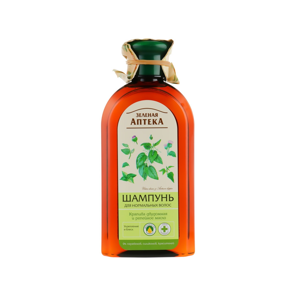 Шампунь Зелена Аптека Кропива дводомна та реп'яхова олія 350 мл (4823015904967) - зображення 1