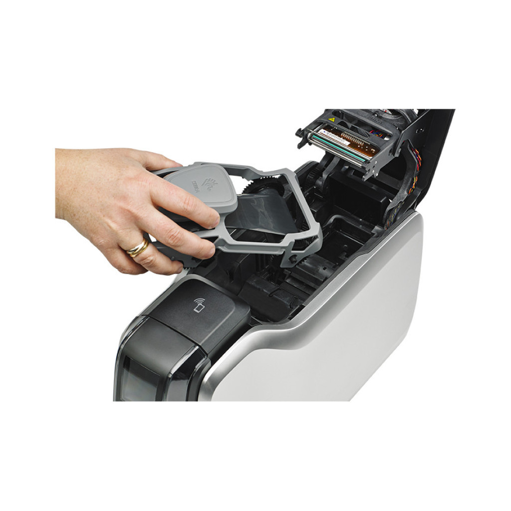 Принтер пластикових карт Zebra ZC300, Single Sided, USB, Ethernet, CardStudio, 200 cards, YMCKO ribbon (ZC31-000CQ00EM00) - зображення 7