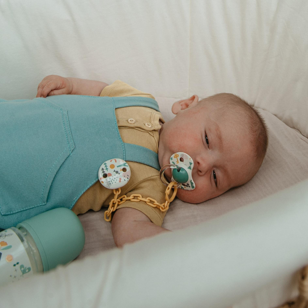 Пляшечка для годування Suavinex A walk in the park, 150 мл, фізіологічна соска повільний потік, зелена (308314) - зображення 3