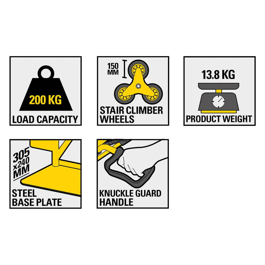Візок вантажний Stanley до 200кг, розмір платформи 30.5х24см, вага 13,8 кг (SXWT-HT523) - зображення 3