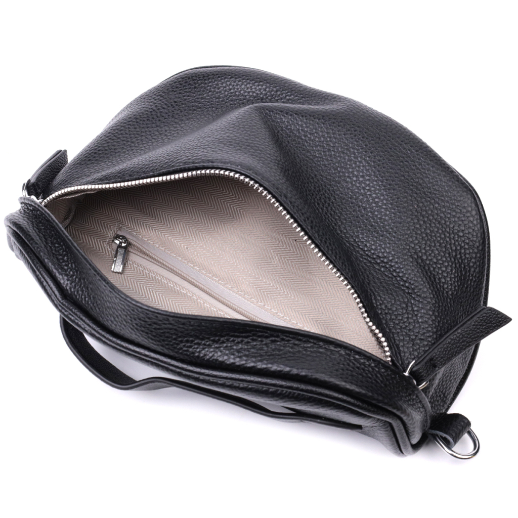 Сумка Vintage Жіноча через плече з натуральної шкіри Чорна (22655) - зображення 9