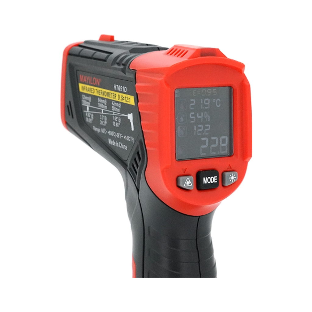Пірометр Mayilon інфрачервоний HT-651D, Black (HT-651D) - изображение 6