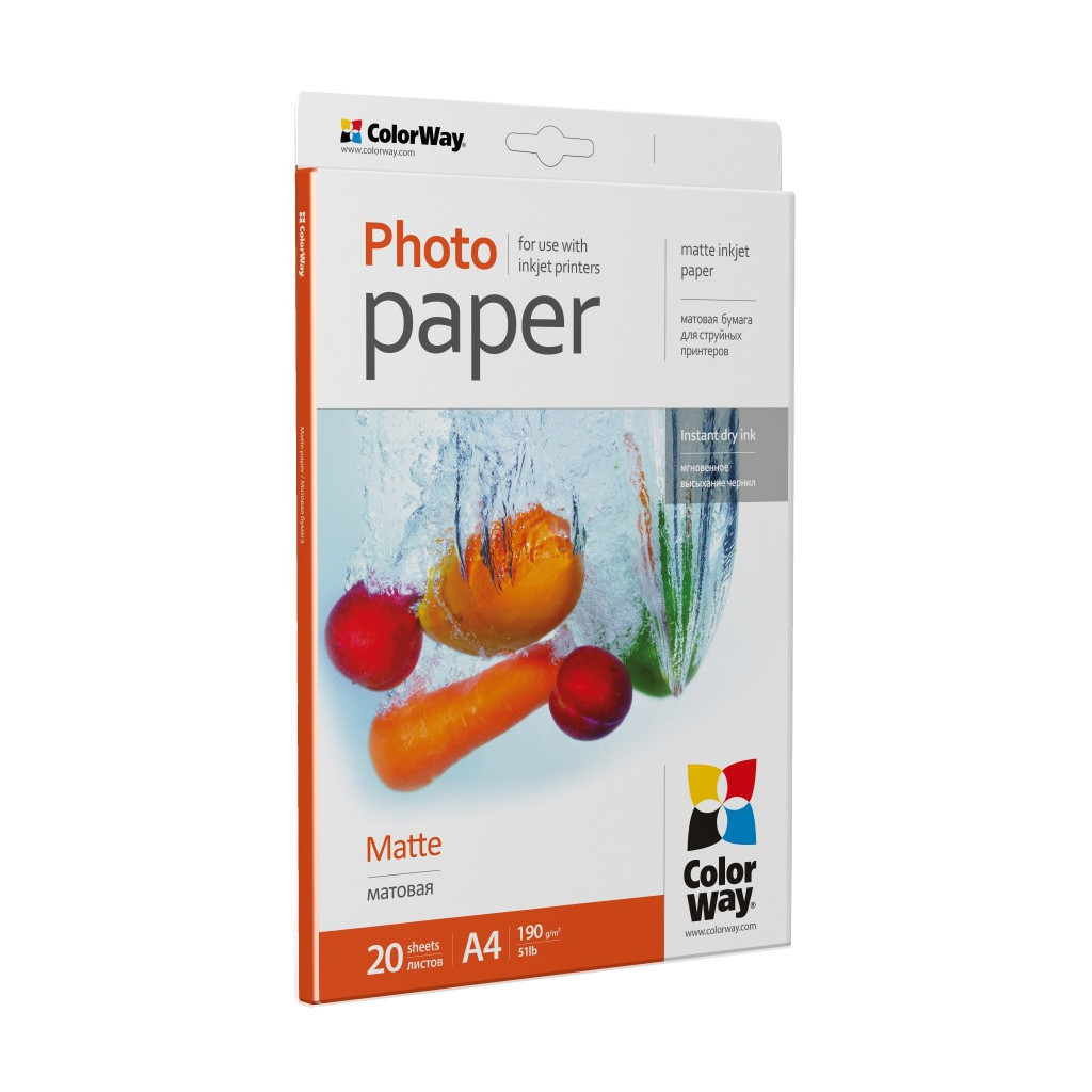 Фотопапір ColorWay A4 190г matte 20ст. (PM190020A4) - зображення 2