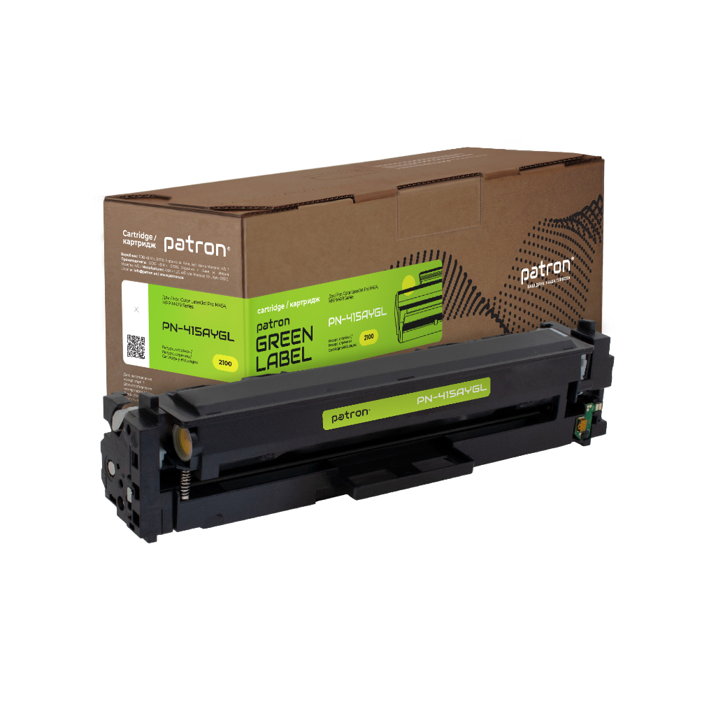 Картридж Patron HP 415A (W2032A) Green Label, yellow (PN-415AYGL) - зображення 1