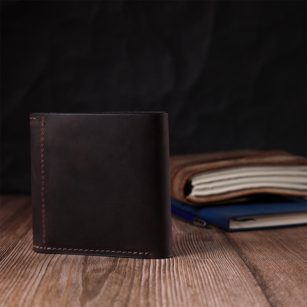 Гаманець Grande Pelle З матової натуральної шкіри Коричневий (16810) - зображення 8