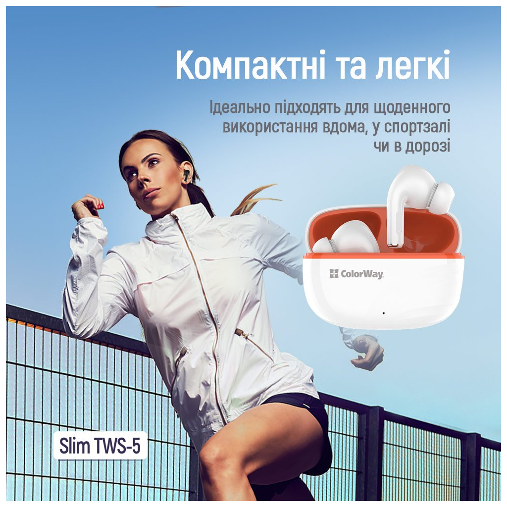 Навушники ColorWay Slim TWS-5 Earbuds White (CW-TWS5WT) - зображення 11