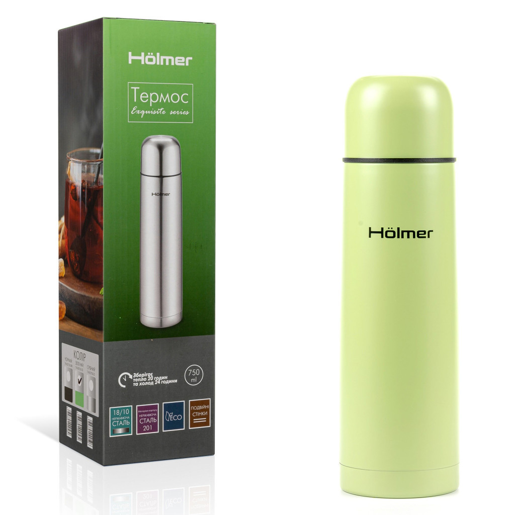 Термос Hölmer Exquisite 750 мл Лимонний (TH-00750-SG Exquisite) - зображення 11