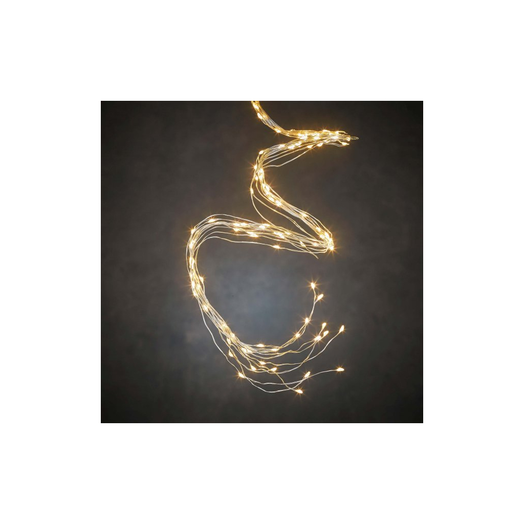 Гірлянда Luca Lighting Оберемок струн 2 м срібна струна теплий білий (8718861853377) - зображення 1