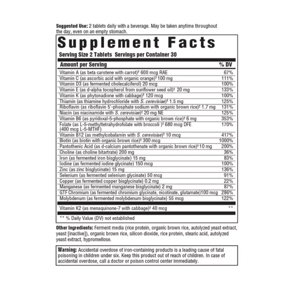 Мультивітамін MegaFood Мультивітаміни для Жінок, Multi for Women, 60 таблеток (MGF-10323) - зображення 2