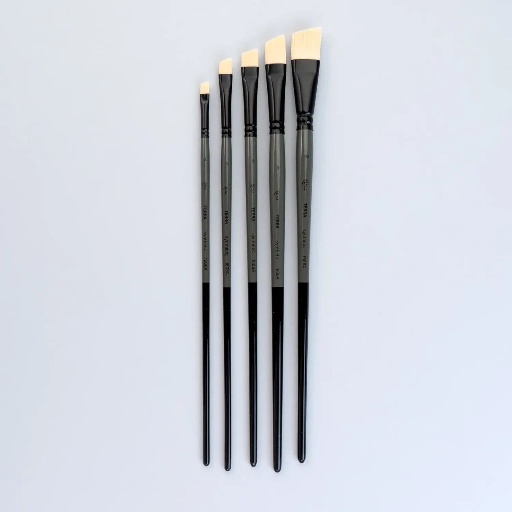 Пензлик для малювання Rosa Синтетика кутова, TERRA 1608A, №4 (4823098533849) - изображение 3