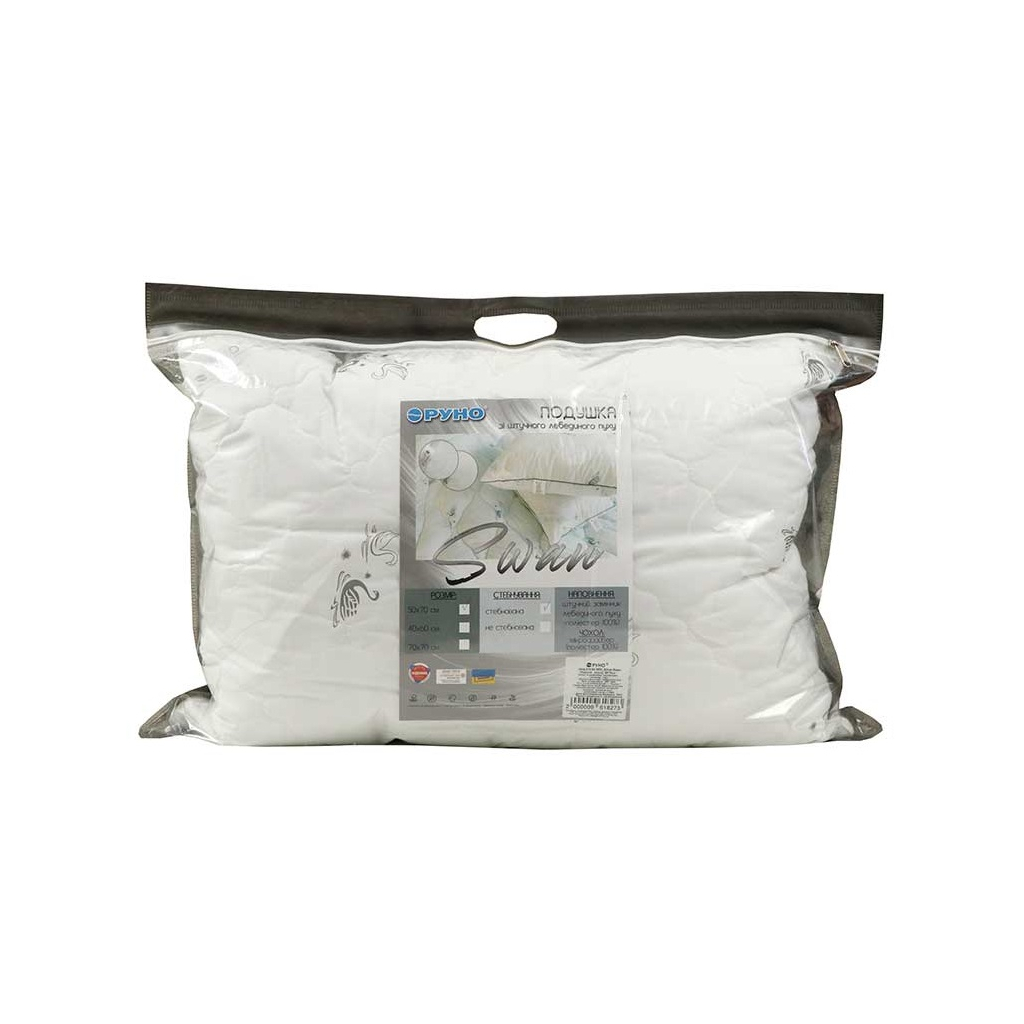 Подушка Руно зі штучного лебединого пуху "Swan Luxury" 50х70 см (310.52_Swan Luxury) - зображення 4