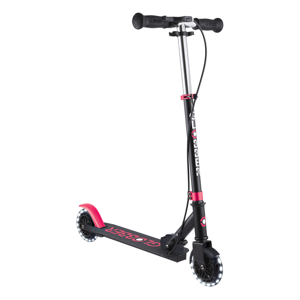 Самокат Globber Flow Element Junior Lights LED, чорно-рожевий (729-110) - зображення 3