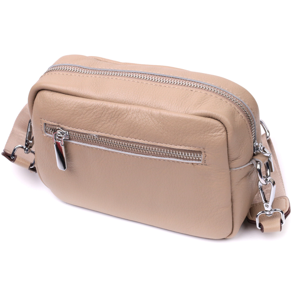 Сумка Vintage З натуральної м'якої шкіри Бежева (22437) - зображення 2