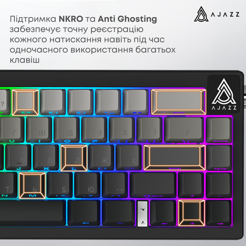 Клавіатура Ajazz AK650 Day Dream Switch Gradient USB UA Black (AK650-DD-BG) - изображение 13