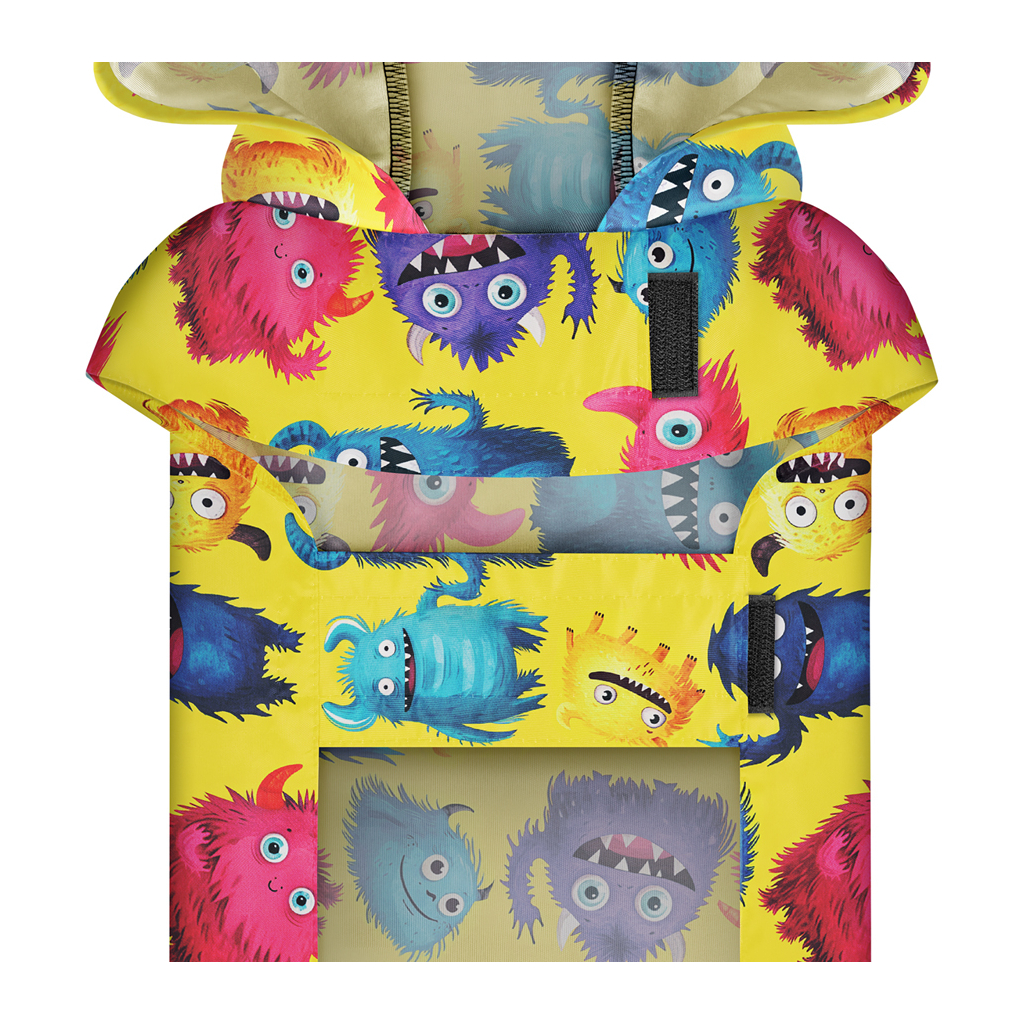 Дощовик для тварин WAUDOG Clothes Накидка з капюшоном Мохнаті монстри M (357-4050) - зображення 4