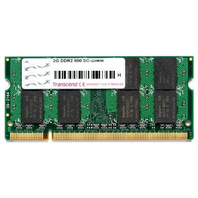 Модуль пам'яті для ноутбука SoDIMM DDR2 2GB 800 MHz Transcend (TS256MSQ64V8U) - зображення 1