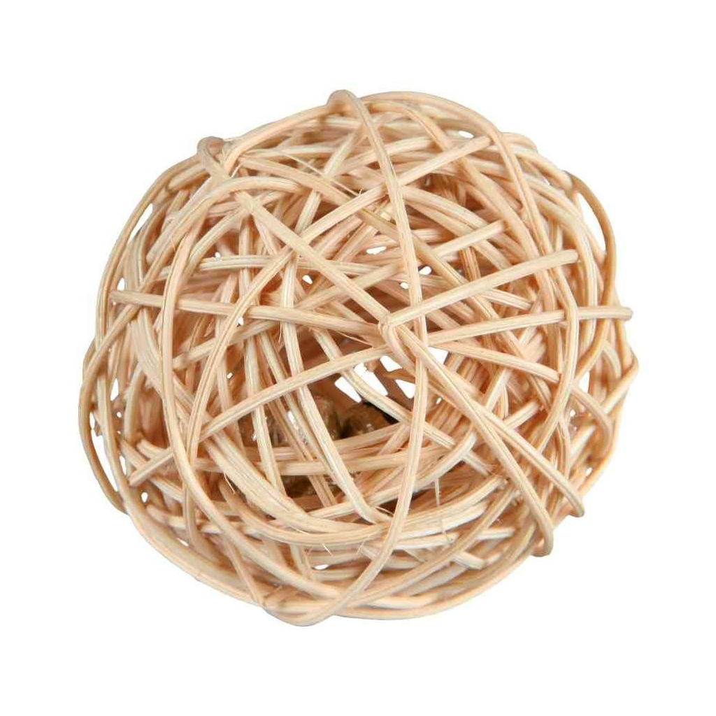 Іграшка для гризунів Trixie М'яч з ротангу з дзвіночком 4 см (4047974618226) - зображення 1