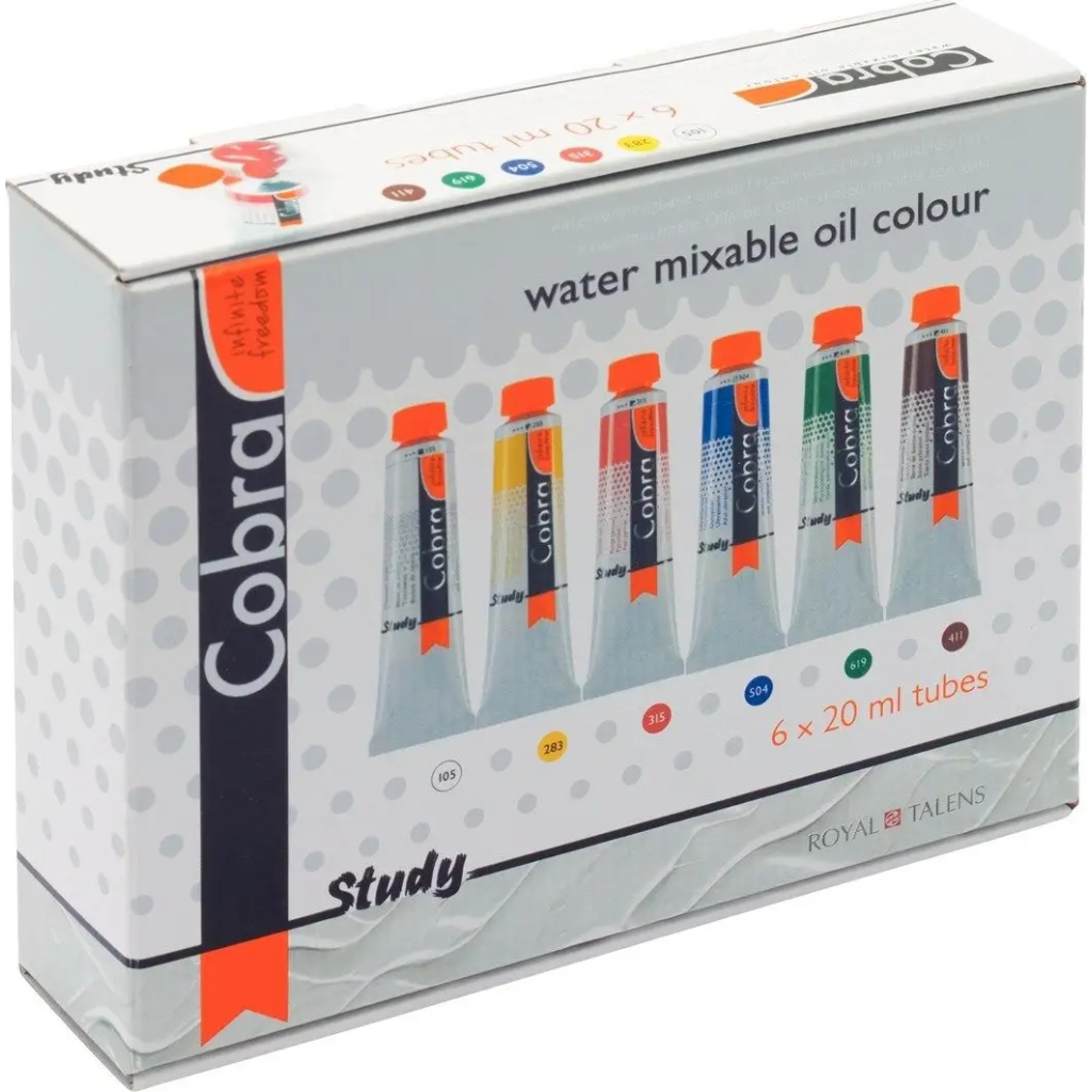 Олійні фарби Royal Talens Cobra водорозчинних 6 кольорів 20 мл (8712079341329) - зображення 2