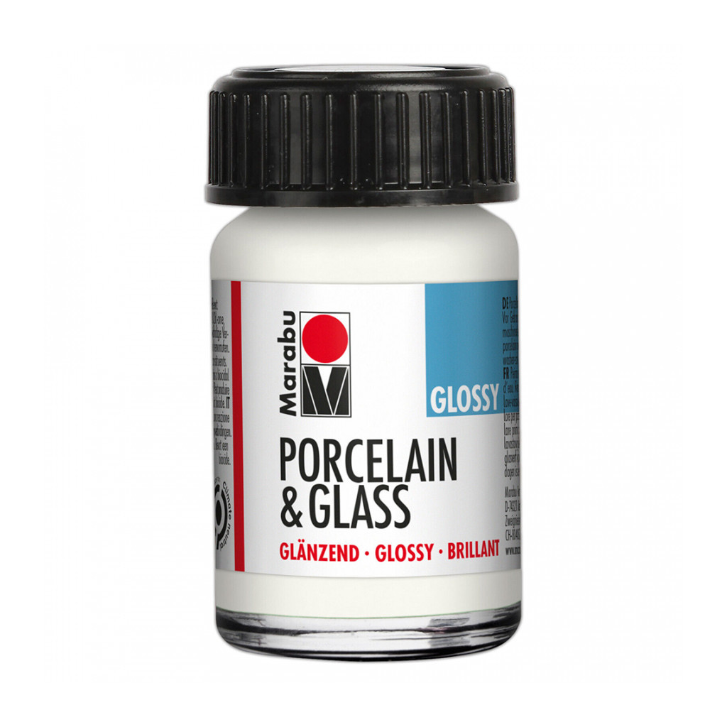 Акрилові фарби Marabu Porcelain & Glass, глянцева, Біла (070), 15 мл (4007751972057) - зображення 1