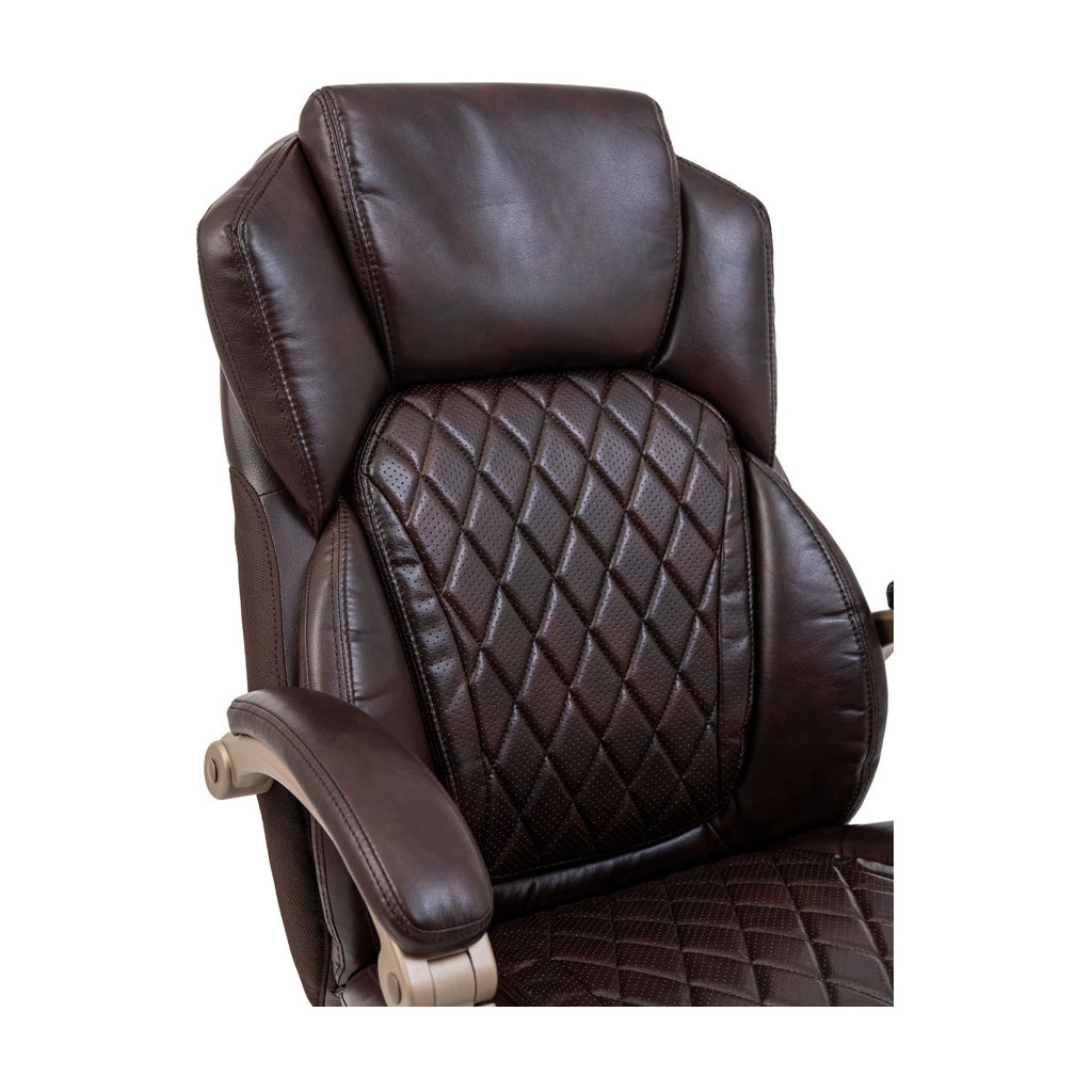 Офісне крісло Richman Преміо Пластик Річ Synchro Шкіра Спліт Темно-коричнева (R00000042322) - зображення 6