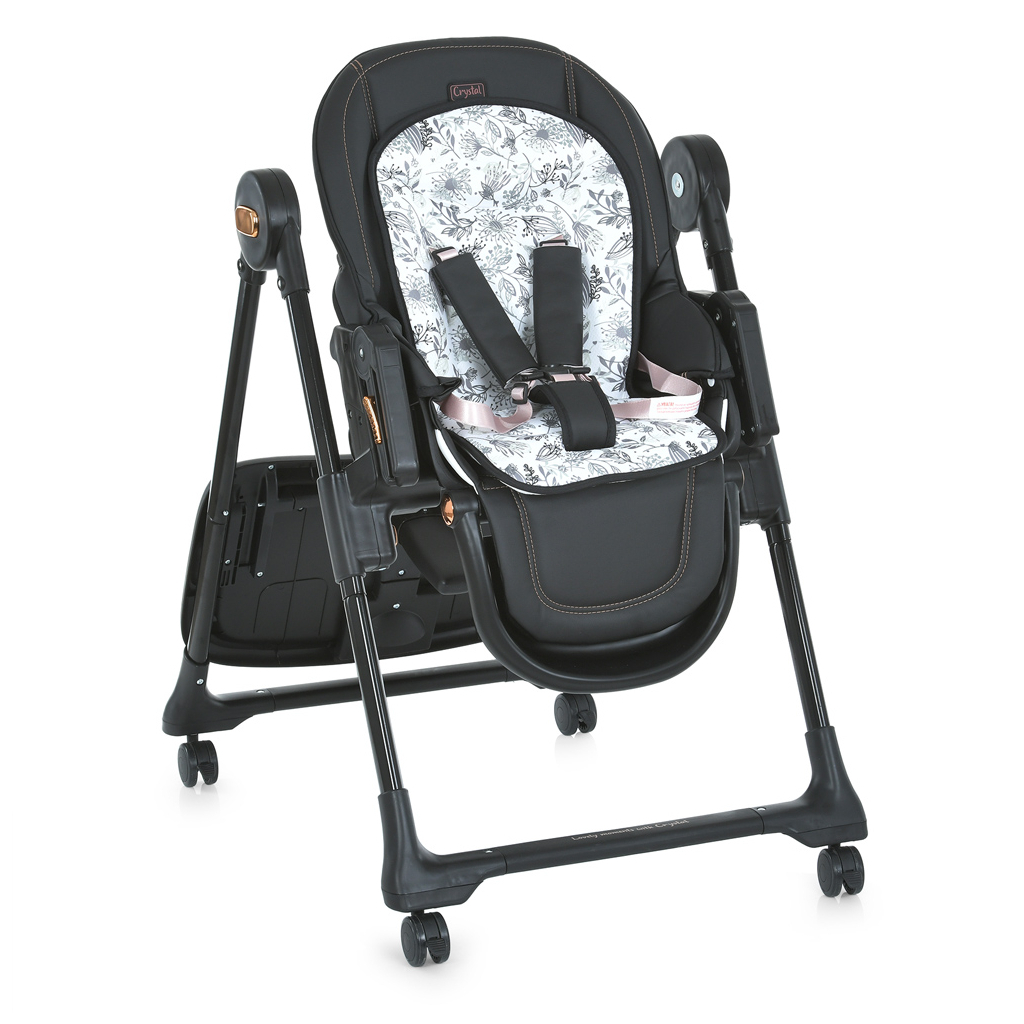 Стілець для годування El Camino ME 1037-B black gold Crystal (ME 1037-B black gold) - зображення 2