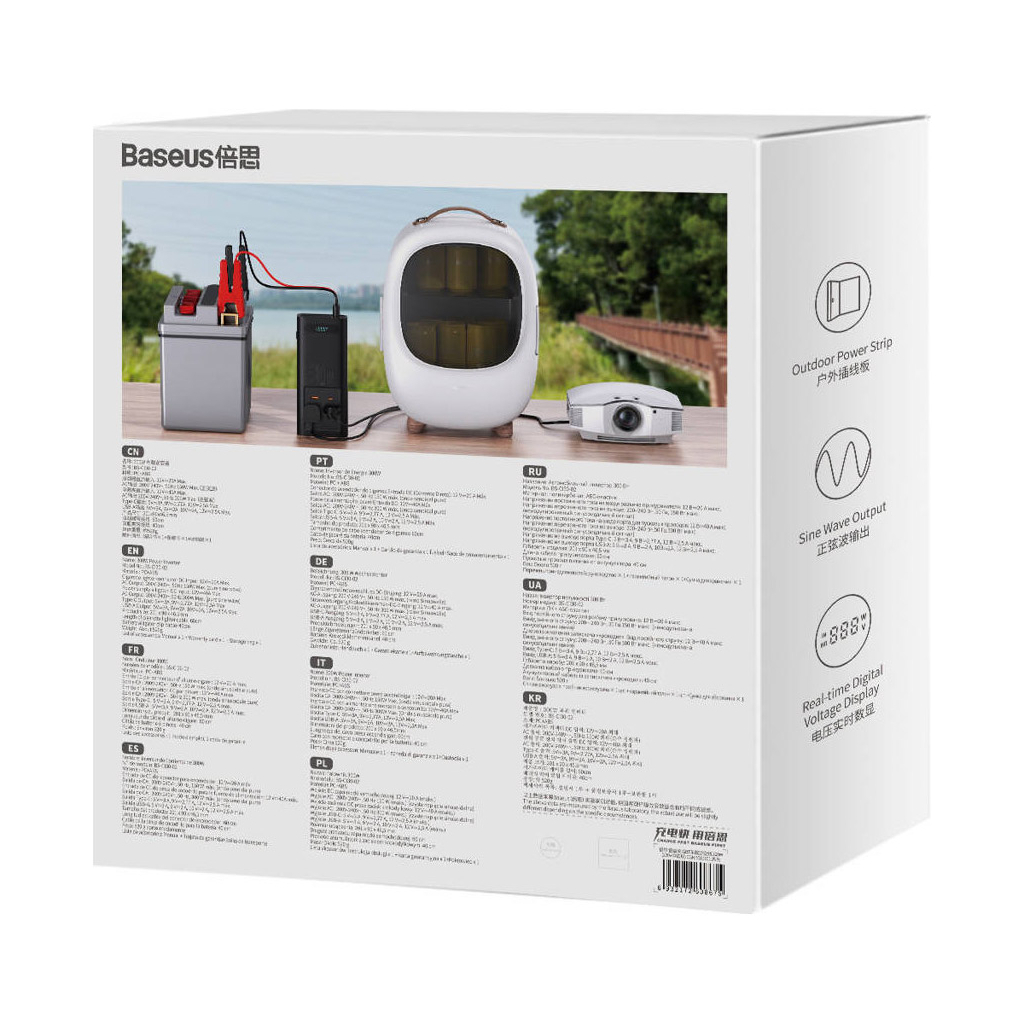 Автомобільний інвертор 12V/220V 300W IGBT Baseus In-car Inverter Baseus (CGNB010101) - зображення 9