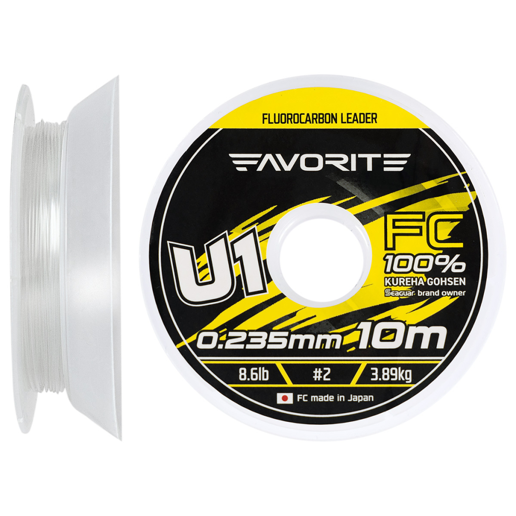 Флюорокарбон Favorite U1 FC 10m 2.0/0.235mm 8.6lb/3.89kg (1693.11.79) - зображення 1