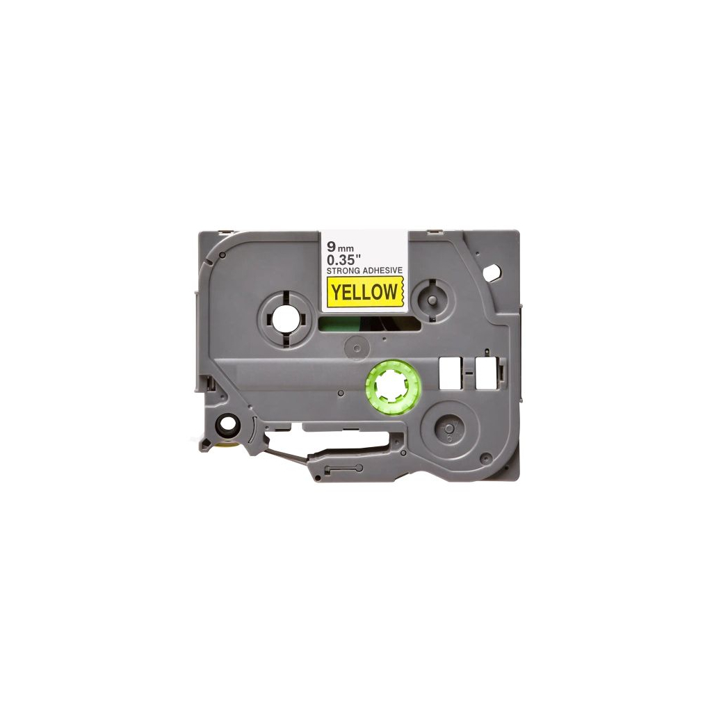 Стрічка для принтера етикеток UKRMARK B-S-T621P-BK/YE, сумісна з TZES621, 9мм х 8м. black on yellow (900606) - зображення 1
