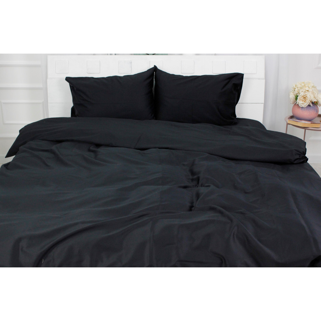 Простирадло MirSon Сатин Premium 0055 Black Pearl 240х260 см (2200001729711) - зображення 2