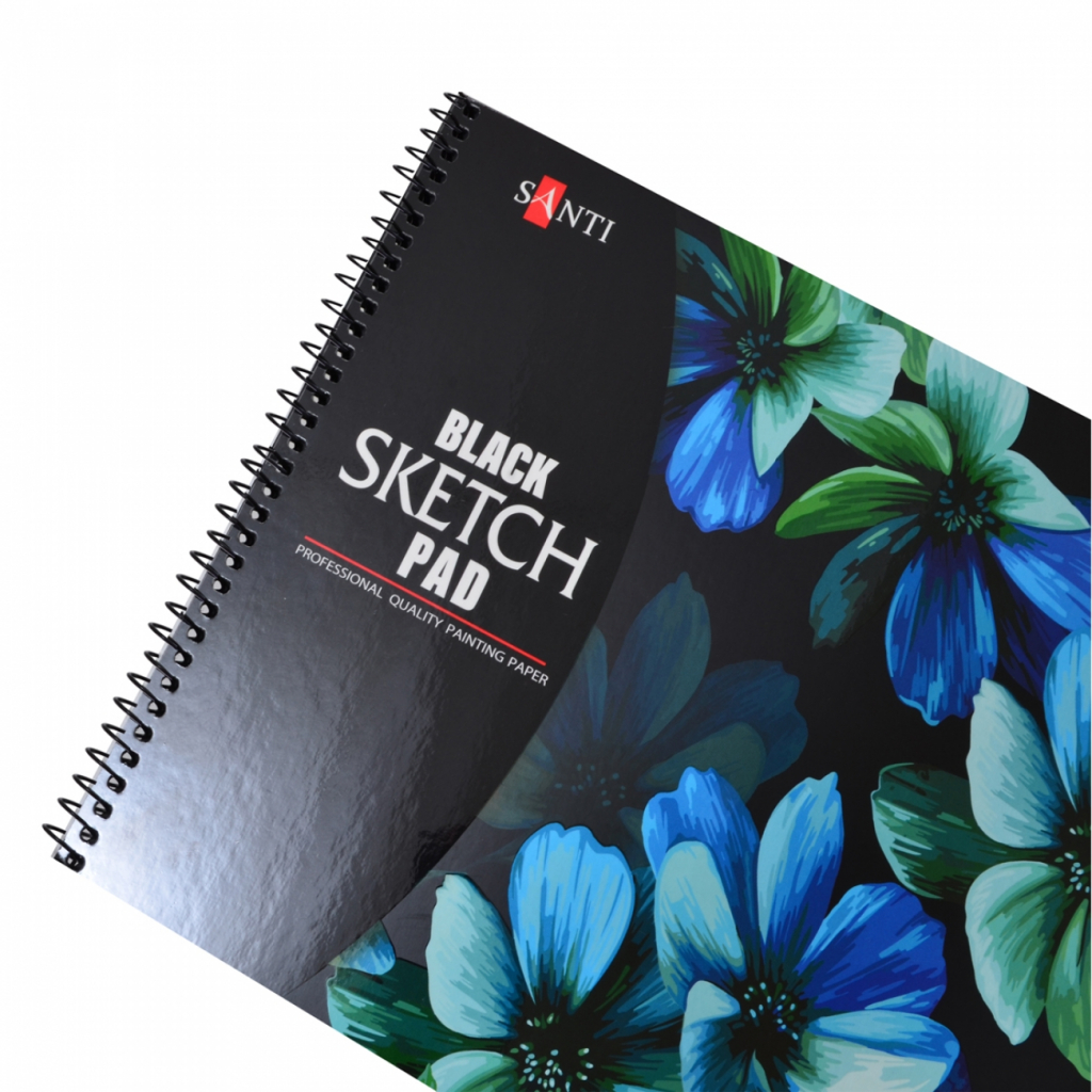 Альбом для малювання Santi з чорним папером А4, 32 листа (742608) - зображення 2