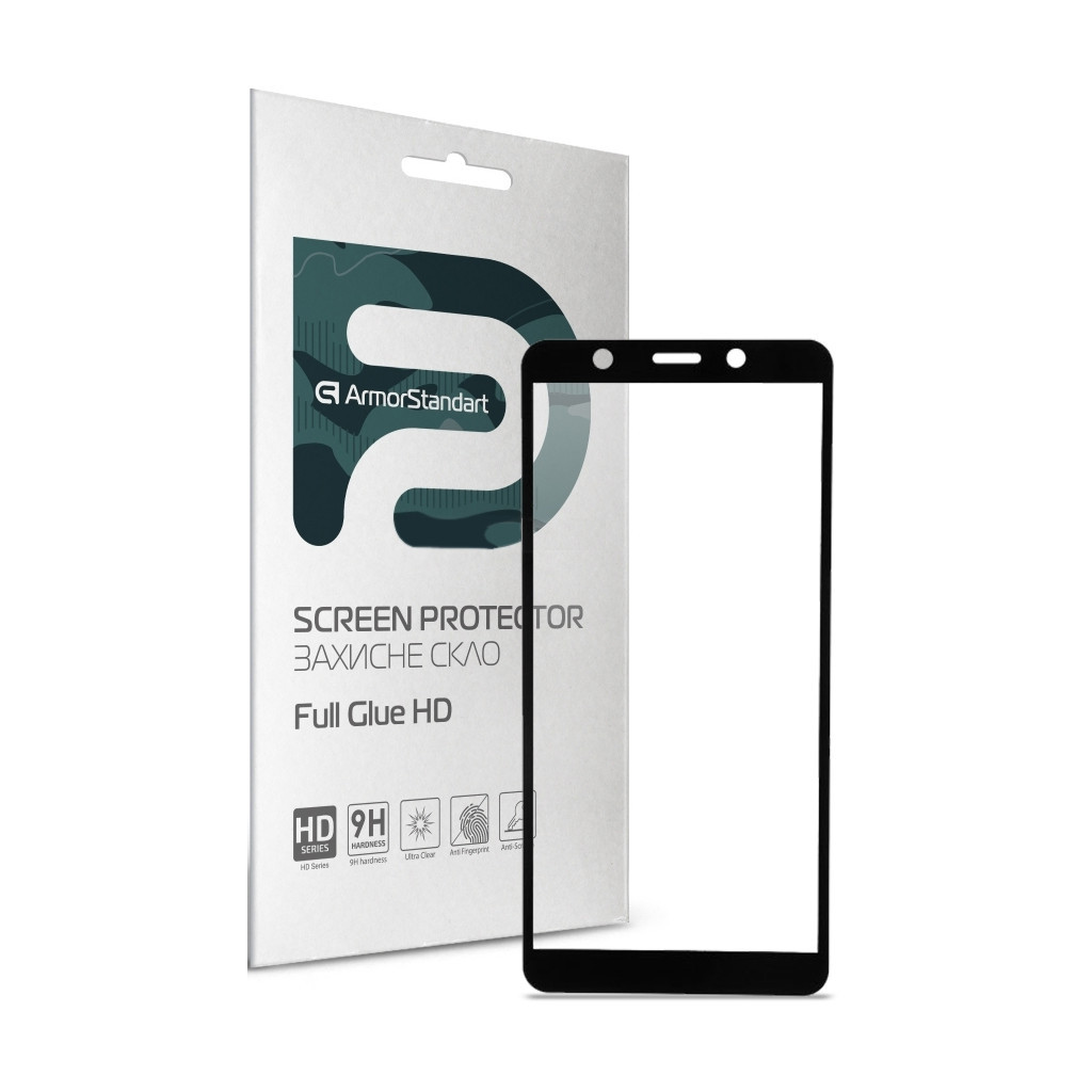 Скло захисне Armorstandart Full Glue HD TECNO POP 3 (BB2) Black (ARM65098) - зображення 1