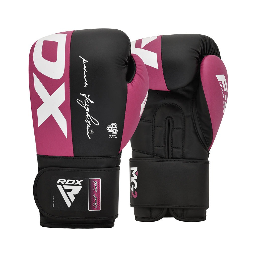 Боксерські рукавички RDX REX F4 Pink/Black-12 унцій (BGR-F4P-12OZ) - зображення 2