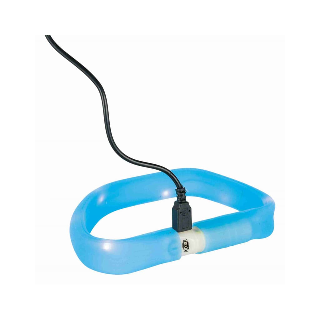 Нашийник для тварин Trixie світиться з USB M-L 50 см/30 мм синій (4053032126718) - зображення 2